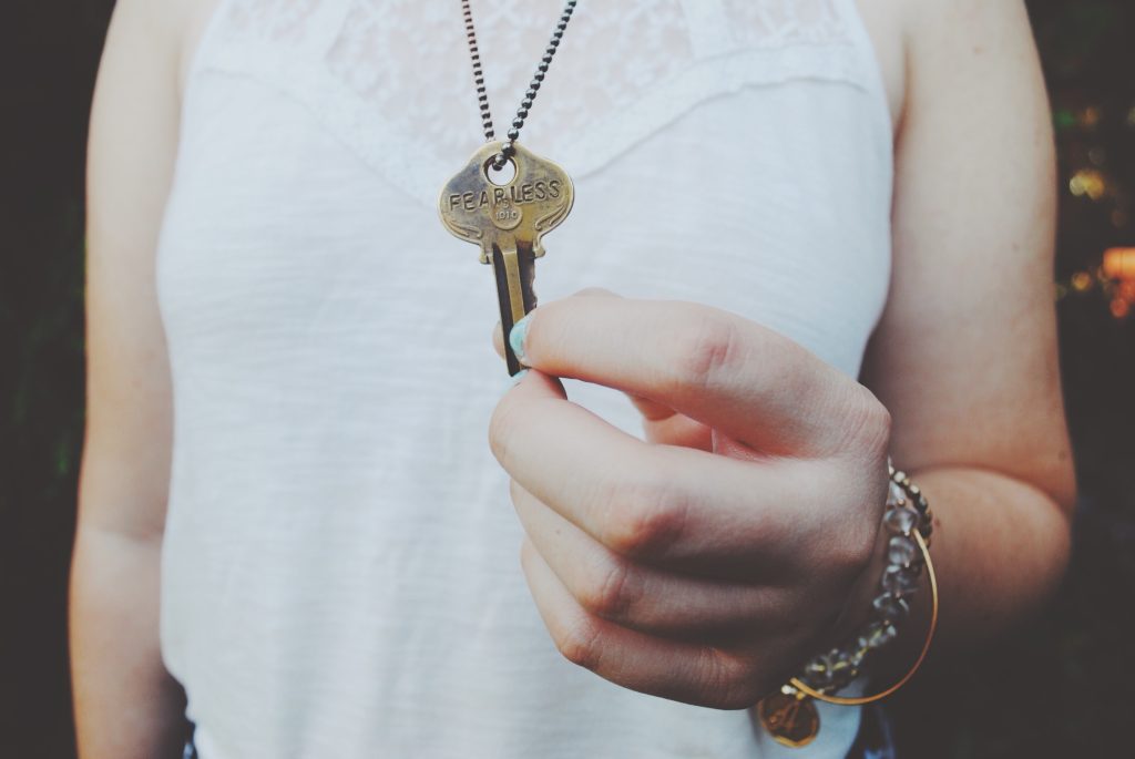 fearless key necklace