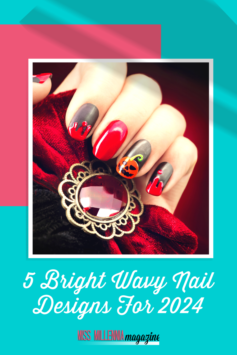 5 Bright Wavy Nail Designs For 2024