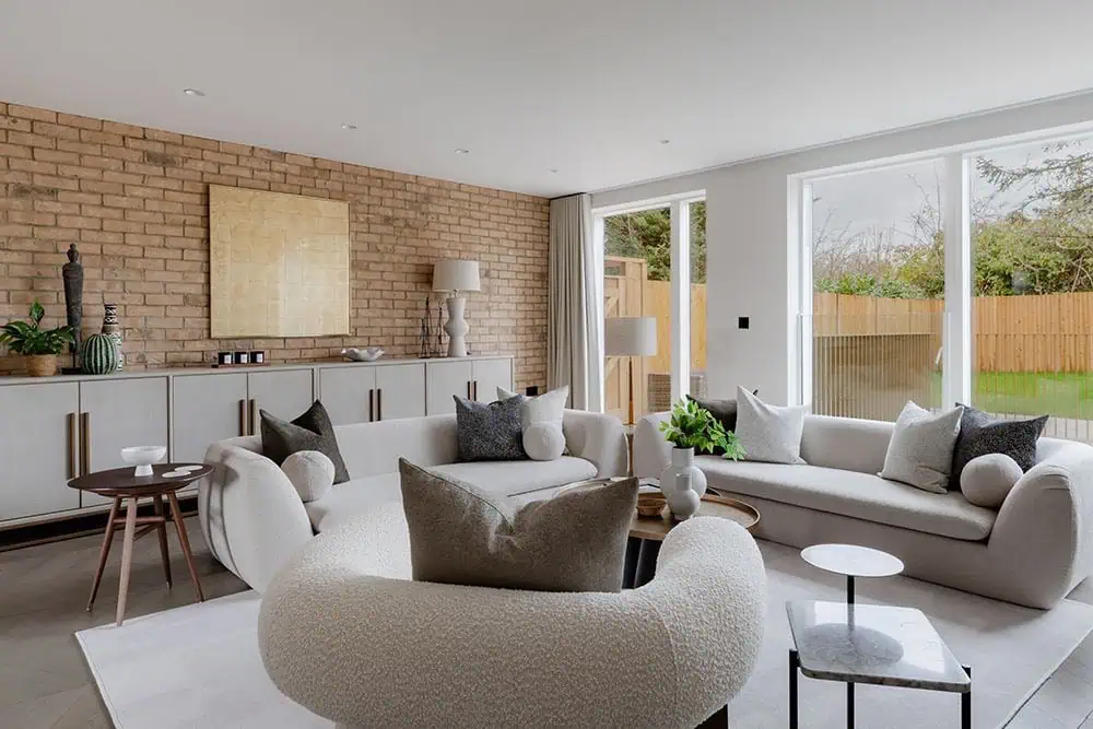 Modern Wimbledon interior with contemporary furniture and natural light.