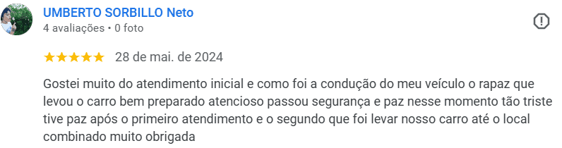 Depoimento de Umberto Sorbillo Neto sobre a segurança e paz transmitida pelo serviço da Moacir Guincho.