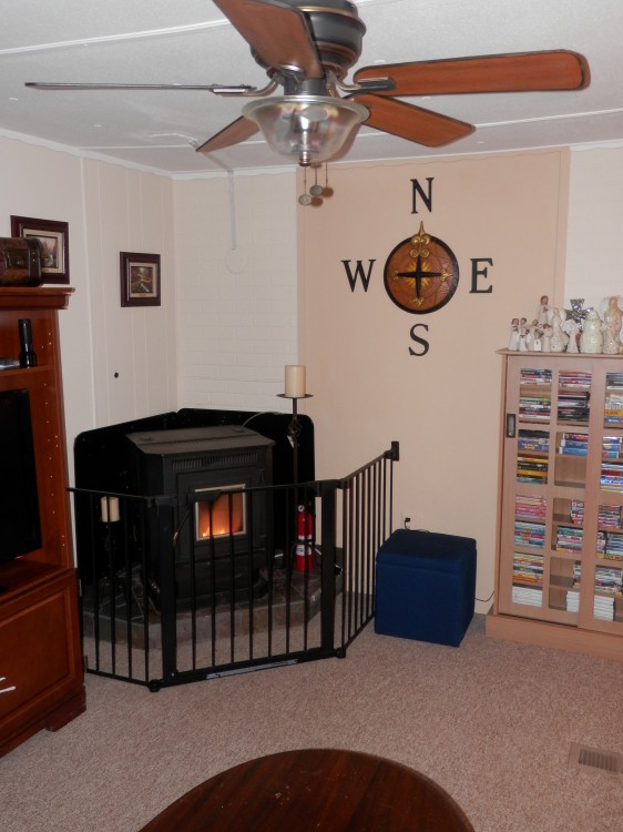 living room after mobile home remodel
