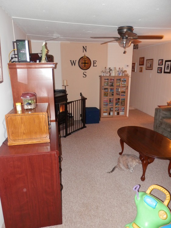 living room after the mobile home remodel