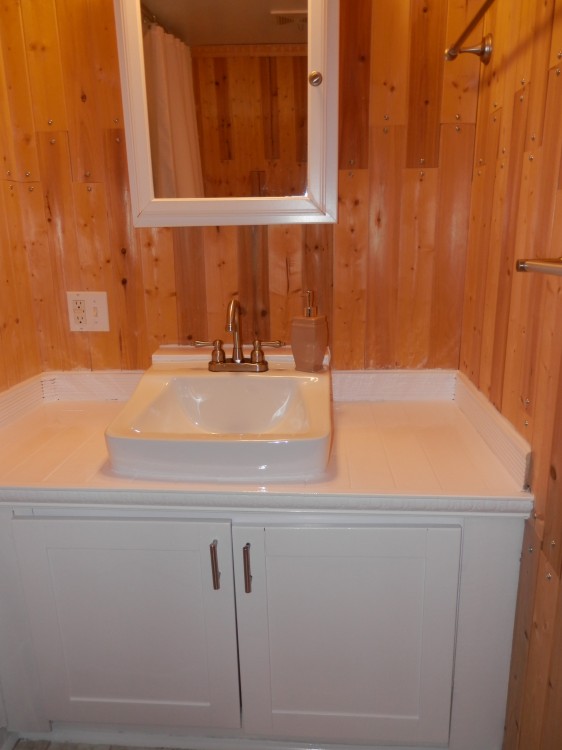 bathroom after mobile home remodel