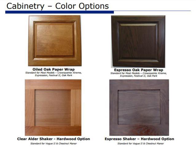 smart upgrades to make when buying a new manufactured home - (the cabinet upgrades from the 2015 Fleetwood Options Book