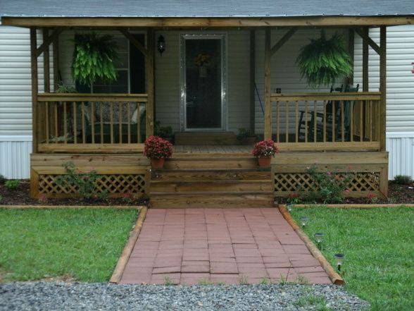 manufactured home porch designs-11 single wide manufactured home porch ideas