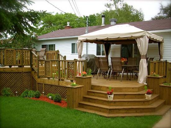 manufactured home porch designs-17 manufactured home decking idea