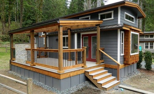 manufactured home porch designs-18b Park Model Manufactured Home Porch Inspiration