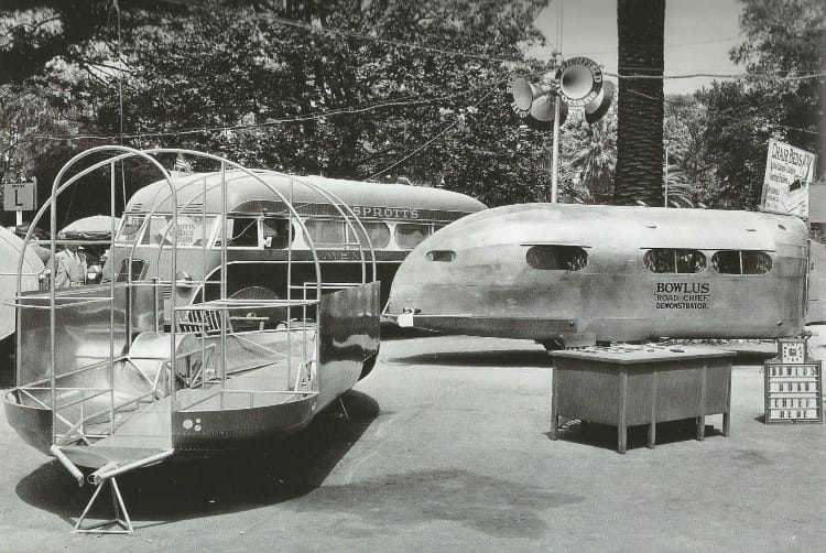 trailer shows-1935 Bowlus Display Auto Club of Southern California