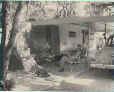 Vintage Trailer Parks and Campground Images-1953 mobile home couple