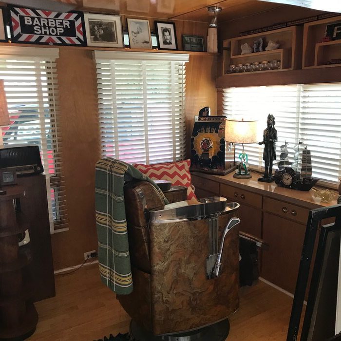  Original 1955 Fleetwood Custom Mobile Home -barber chair