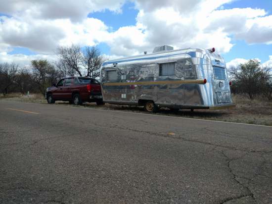 Vintage Camper Restoration - 1962 Streamline Dutchess - being towed 2
