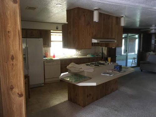 1982 Prestige double wide-kitchen before 2