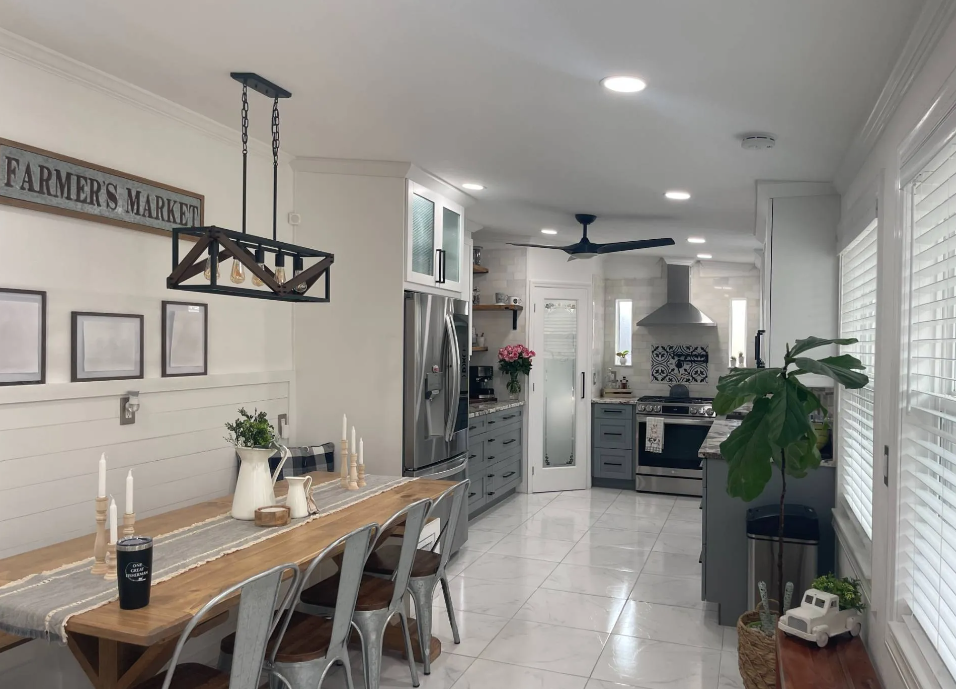 1983 single wide farmhouse interior