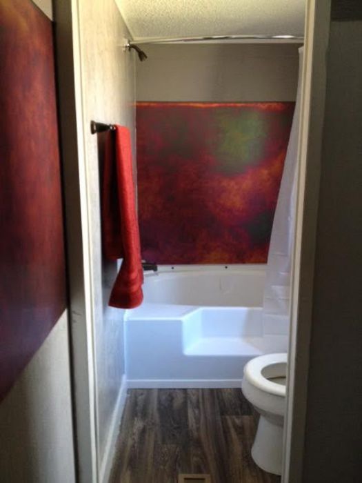 Second bathroom after the 1986 double wide makeover.