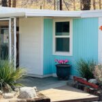 cute teal single wide mobile home