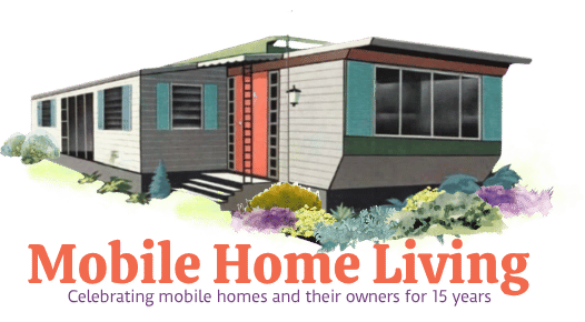Mobile Home Living logo vintage watercolor