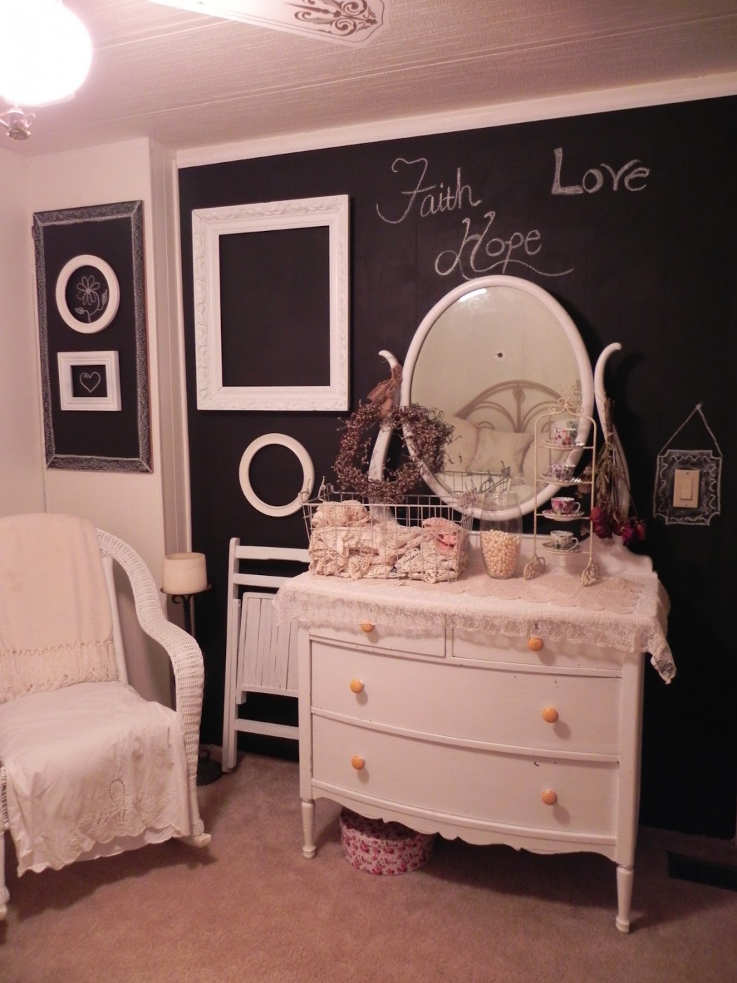 guest bedroom makeover in a double wide