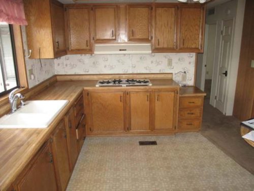 1988 Skyline Double Wide - Complete remodel - Manufactured Home Interior Design -Before Double Wide Kitchen Remodel 2
