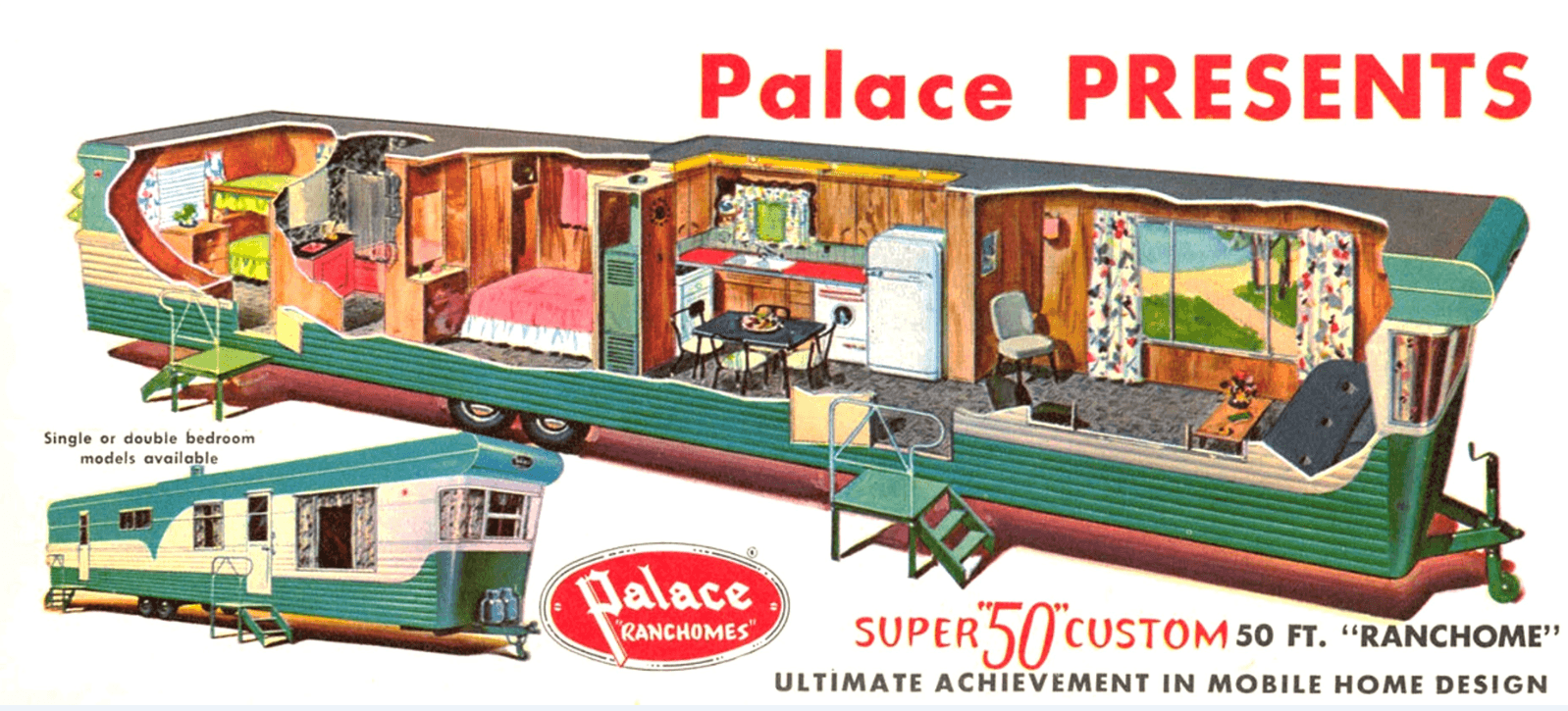 56-57 Palace mobile home floor plan
