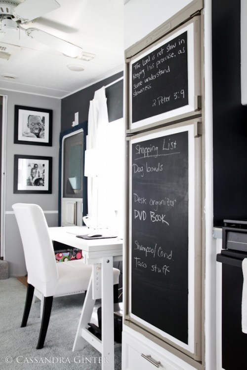5th wheel camper makeover office area