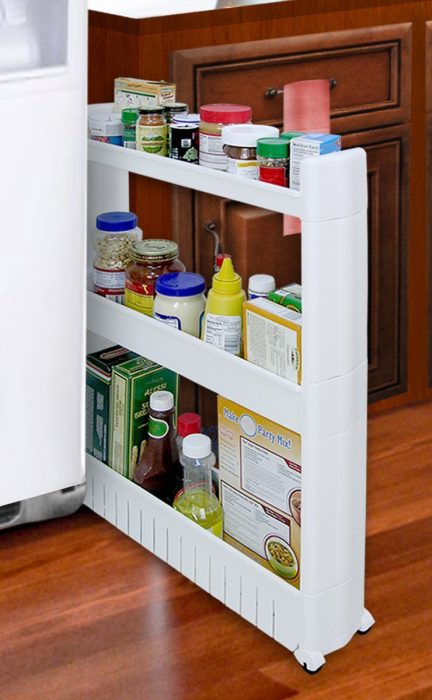 sliding storage rack for kitchens - smart storage solutions for small homes