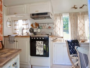 Airstream kitchen area