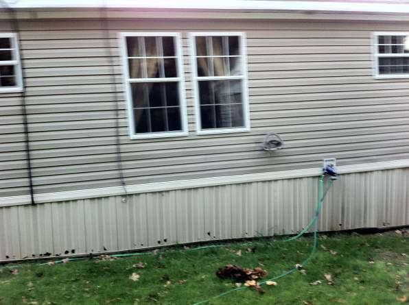 Manufactured Home Before Log Siding and Cabin Decor Makeover