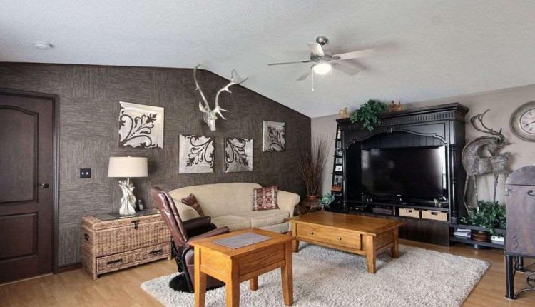 Canadian Mobile Home - 20 foot wide single section homes - Stylish Living room decor in a mobile home
