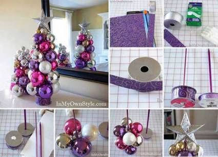 Christmas Decor Ideas on a Budget - DIY ornament tree