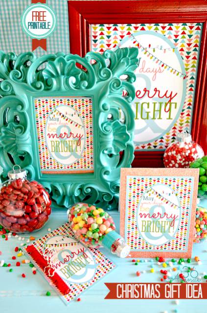 Christmas Printables - Framed Christmas Art - Christmas in a Mobile Home Affordable Decor Ideas