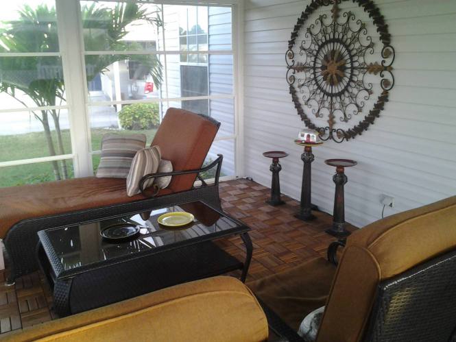 Florida double wide-FL Remodeled Manufactured Home Shines Bright (screened room decor)