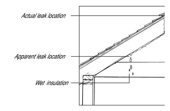 find and repair leaks on mobile home roofs - shingled roof leak detection