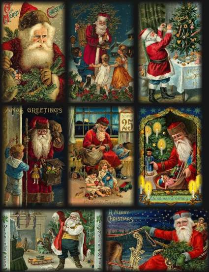 Free Christmas Printables - Vintage Santa - DIY Decor Ideas for Christmas