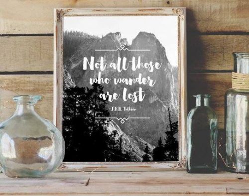 Free not all those who wonder all lost printable - wall art on a budget