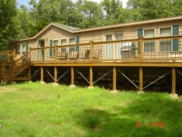 Manufactured Home Before Log Siding and Cabin Decor Makeover