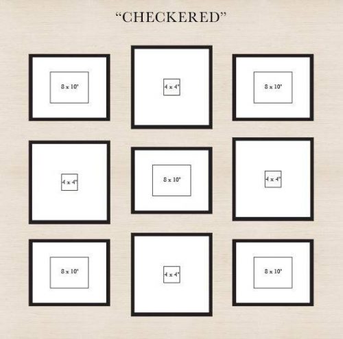 Gallery wall template - checkered - DIY wall Art