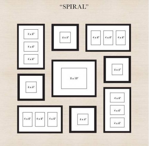 Gallery wall template - spiral - DIY wall Art