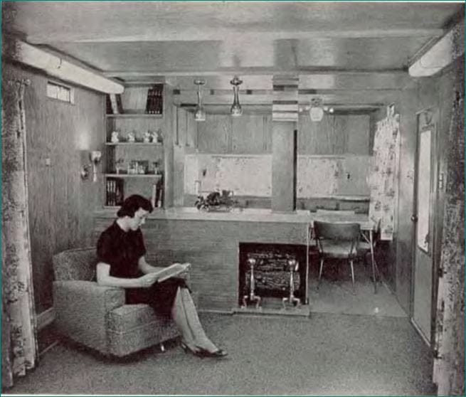 Geer Mobile Home Kitchen Sept 1959
