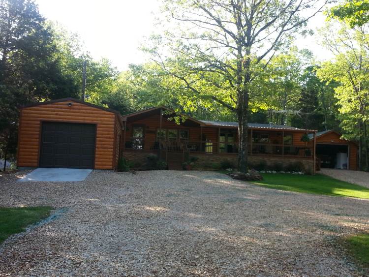 Manufactured Home Exterior After Rustic cabin Remodel 