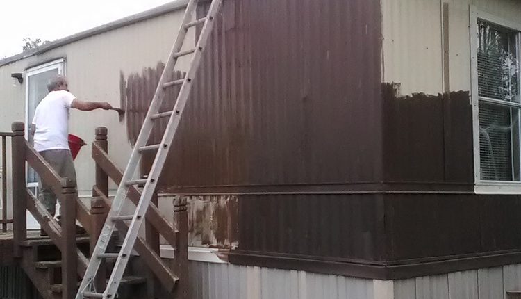 How to Paint Metal Siding on a Mobile Home - Day 2