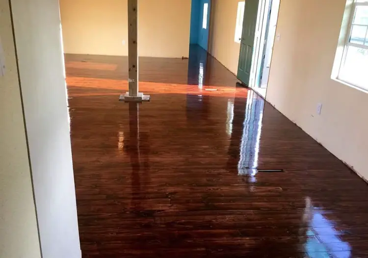 staining new floors in mobile home