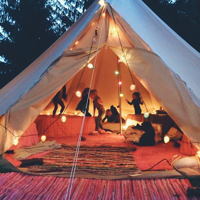 tent for airstream party goers