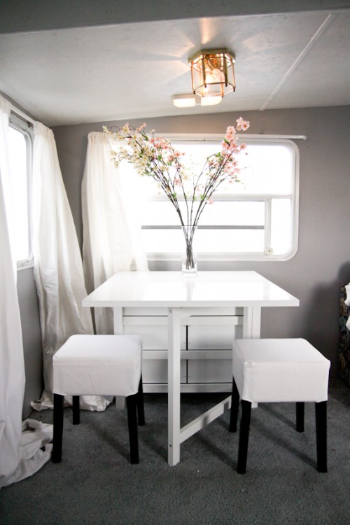 Modern Camper Makeover Dining Room 