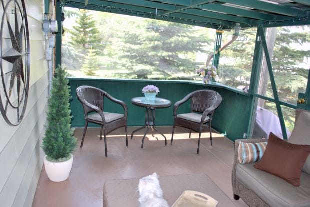 Inside screened porch - 1978 manufactured home remodel