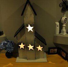 Lighted saltbox craft plan