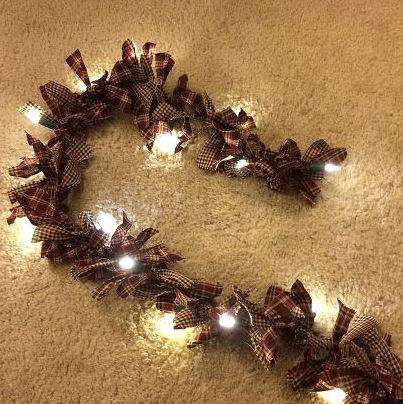 Make a gingham fabric garland tutorial