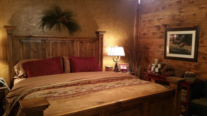 Manufactured Home Bedroom Remodel - Rustic Cabin Style