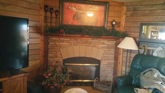 Manufactured Home Gets Rustic Cabin Makeover - Living Room After 3