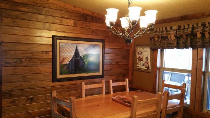 Manufactured Home Gets Rustic Cabin Makeover - Dining Room After