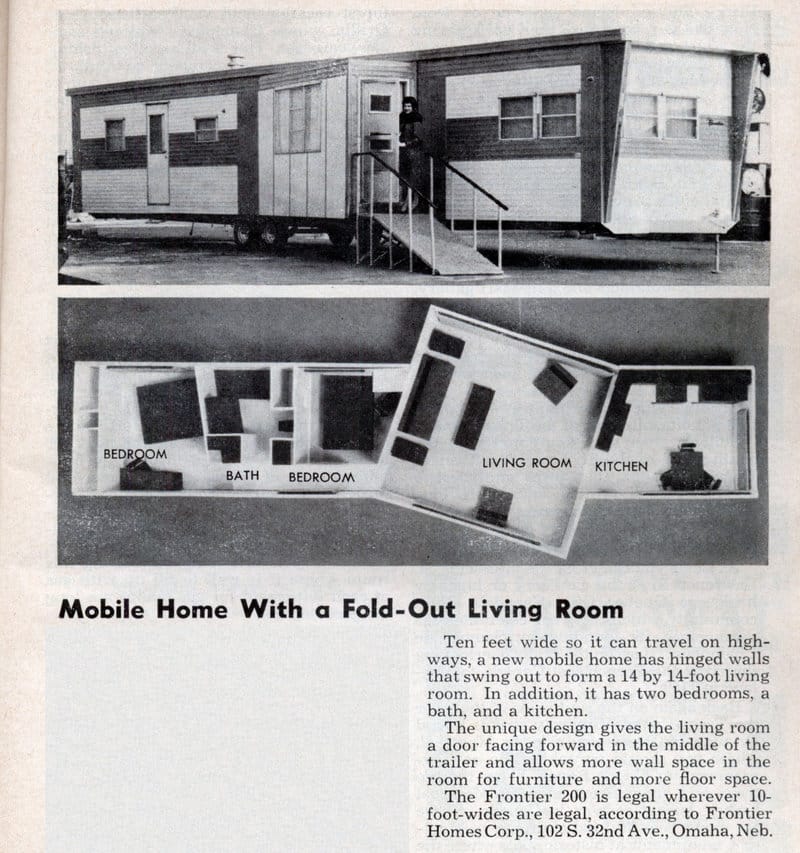 vintage mobile homes-mobile home with fold out